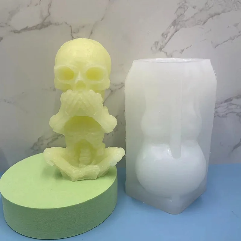 Skull Candle Silicone Mold Not to Mention Covering Eyes and Mouth Cover Ears diy Handmade Home Decoration Mold
Skull Candle Silicone Mold Not to Mention Covering Eyes and Mouth Cover Ears diy Handmade Home Decoration Mold