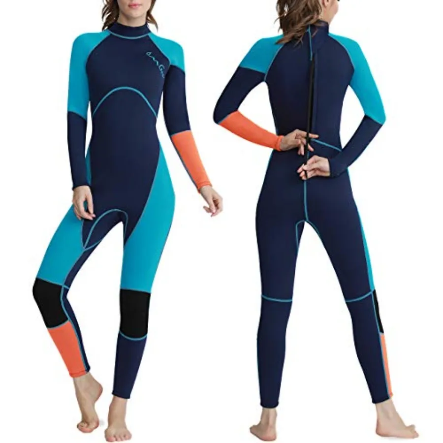Scuba diving wetsuit for men and women, 3mm neoprene full-body one-piece with long sleeves, UV protection, black color, back zi
Scuba diving wetsuit for men and women, 3mm neoprene full-body one-piece with long sleeves, UV protection, black color, back zi