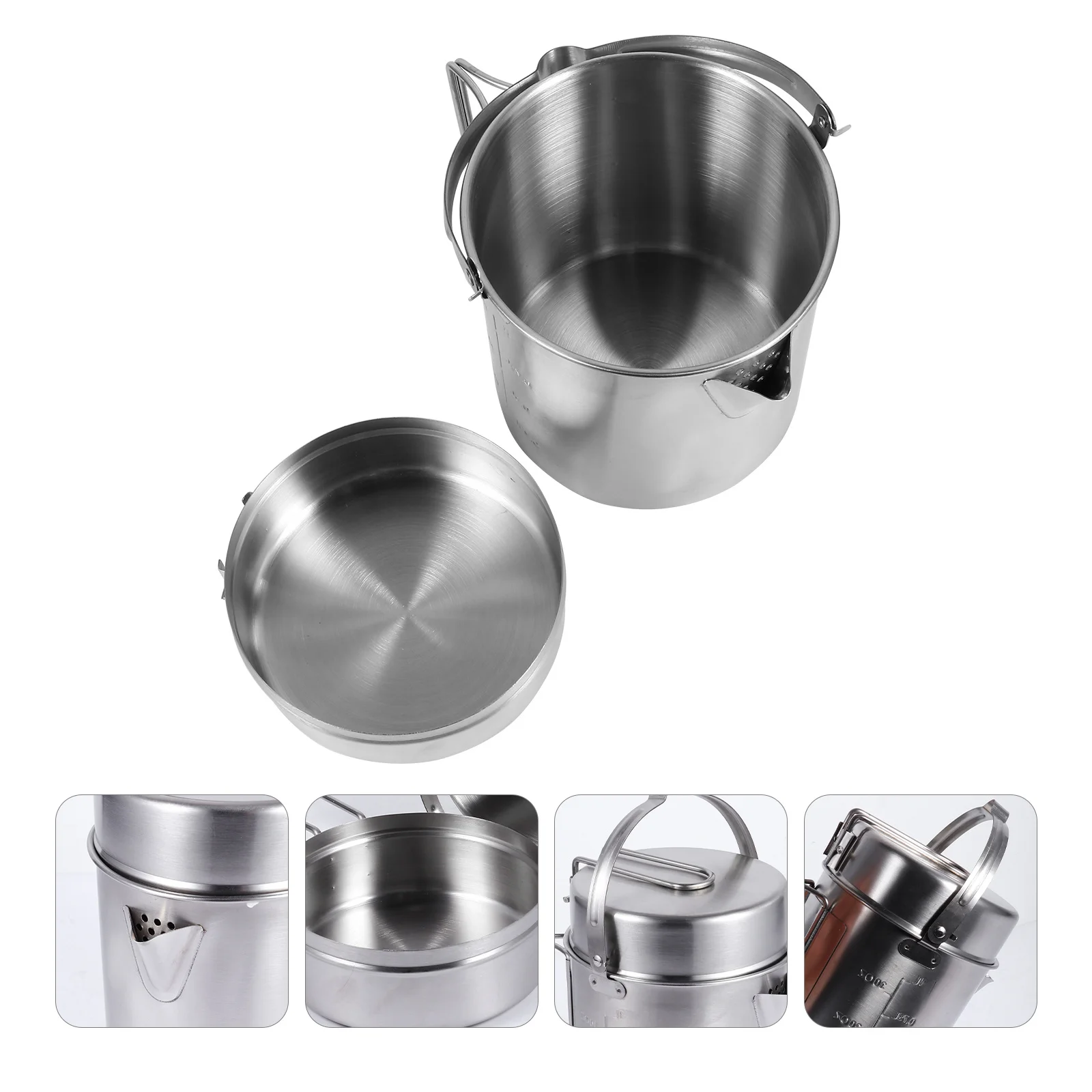 1 set 1 Set Portable Pot Lightweight Foldable Handle Camping Cookware Stainless Steel Outdoor Cooking Pot For Hiking Picnic
1 set 1 Set Portable Pot Lightweight Foldable Handle Camping Cookware Stainless Steel Outdoor Cooking Pot For Hiking Picnic