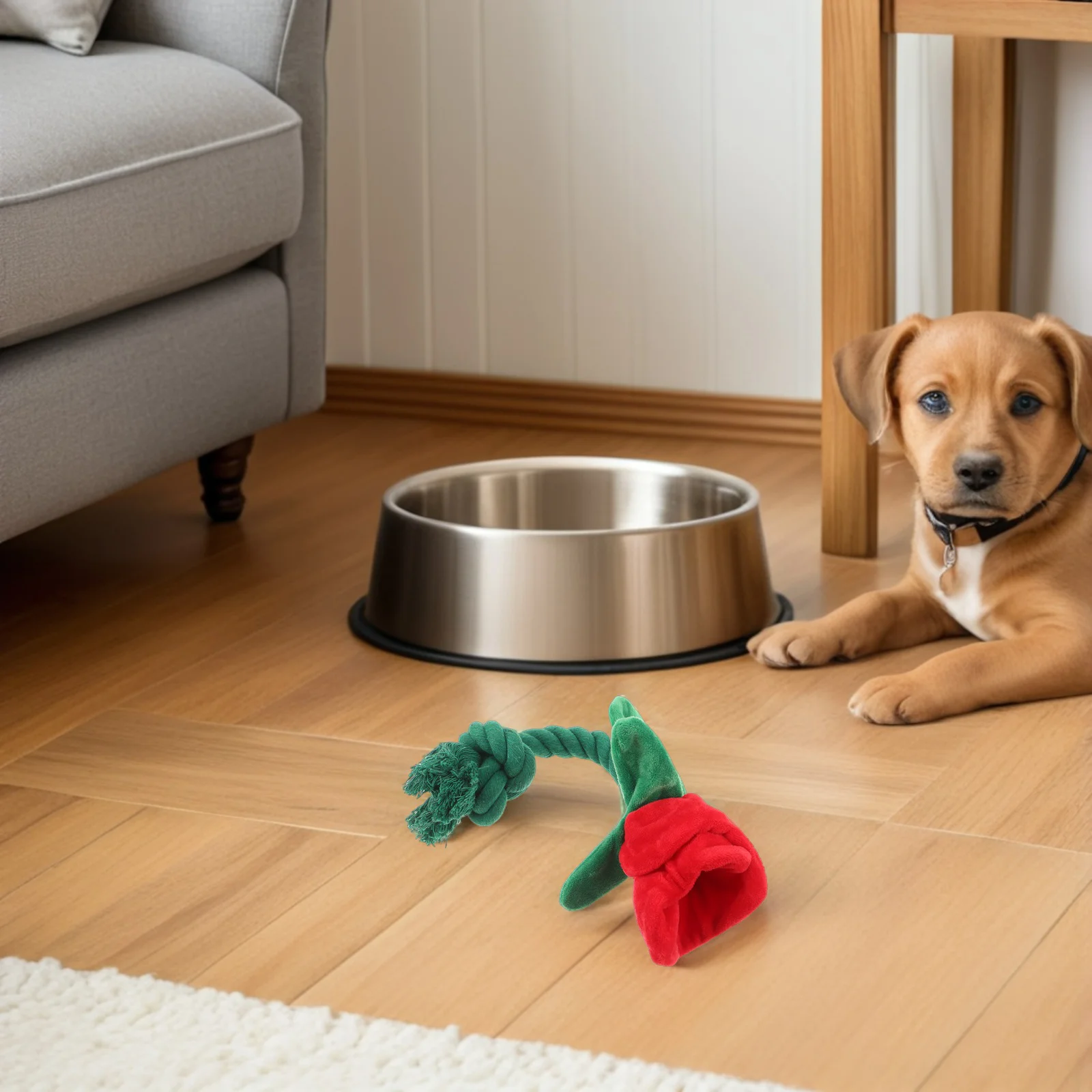 Dog Chew Rope Rose Shape Squeaky Crinkle Interactive Cotton Knot Chewing Tug for Puppy Small Dog Teeth Puppy Rope Toy
Dog Chew Rope Rose Shape Squeaky Crinkle Interactive Cotton Knot Chewing Tug for Puppy Small Dog Teeth Puppy Rope Toy