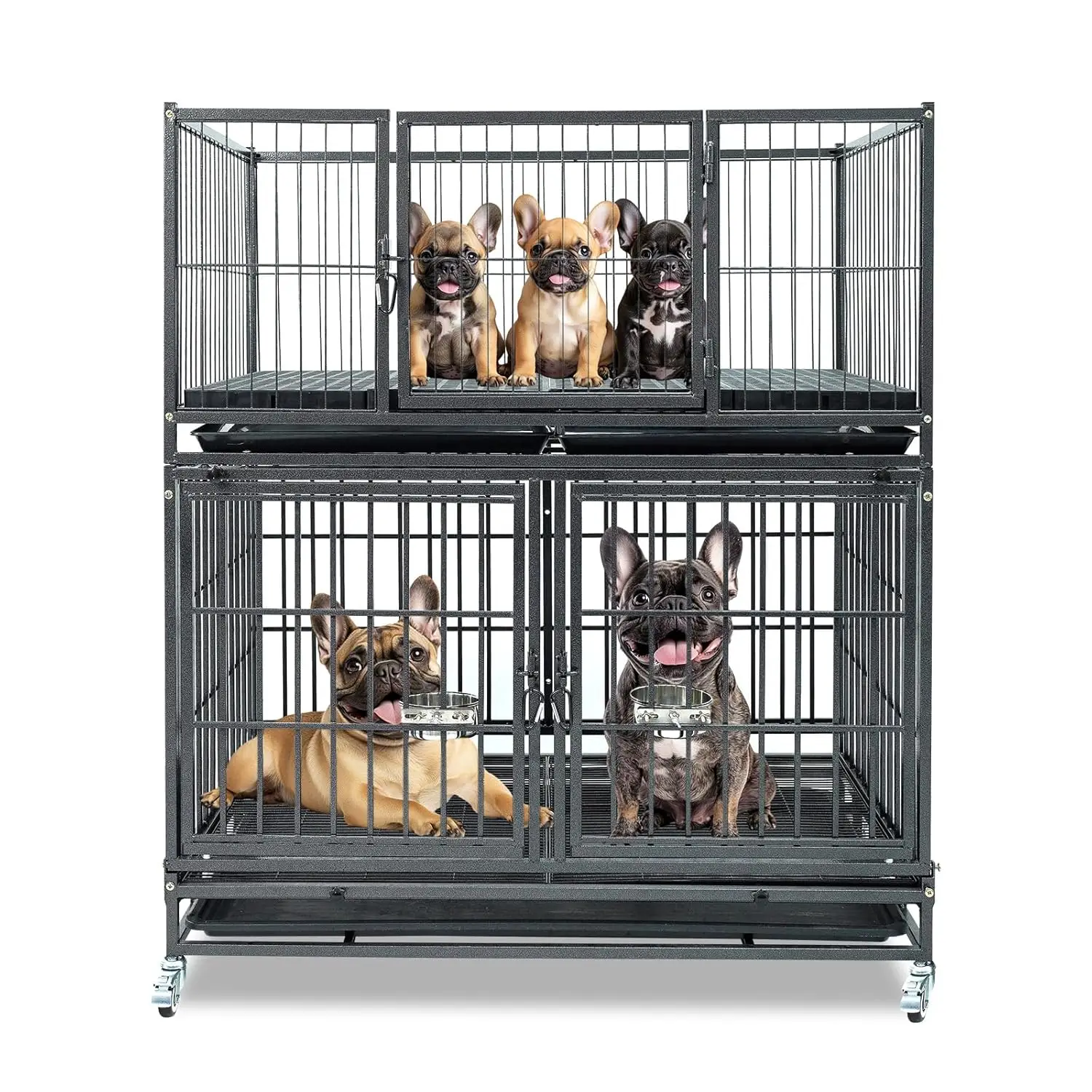 43-дюймовый металлический вольер для щенков + штабелируемый прочный вольер-клетка для собак на колесах, с перегородкой, на заказ
43-дюймовый металлический вольер для щенков + штабелируемый прочный вольер-клетка для собак на колесах, с перегородкой, на заказ