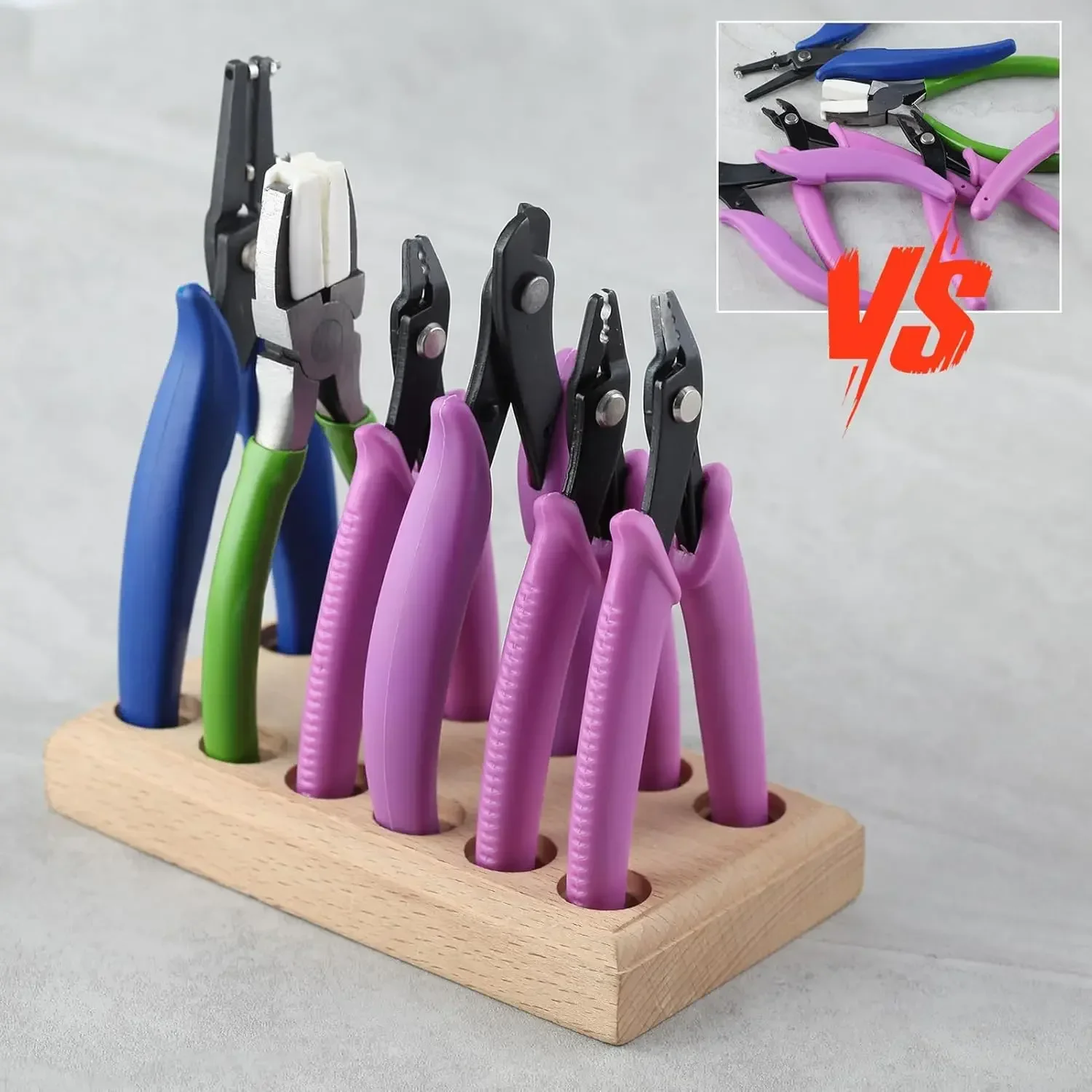 12-Slot Hardwood Plier Organizer Compact Tool Rack for Pliers and Wire Cutters Portable Workshop Storage Block
12-Slot Hardwood Plier Organizer Compact Tool Rack for Pliers and Wire Cutters Portable Workshop Storage Block