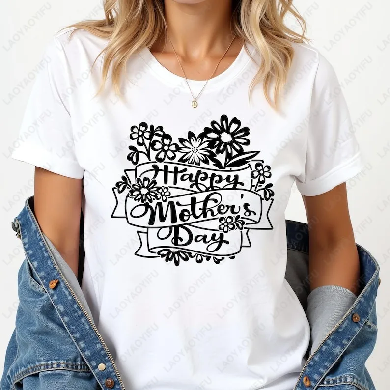 Happy Mother's Day T-Shirt To Mom Gift Love You Mama Meaningful Tee Motherhood Personalised Shirt Soft Cotton Short-sleeved Tops
Happy Mother's Day T-Shirt To Mom Gift Love You Mama Meaningful Tee Motherhood Personalised Shirt Soft Cotton Short-sleeved Tops