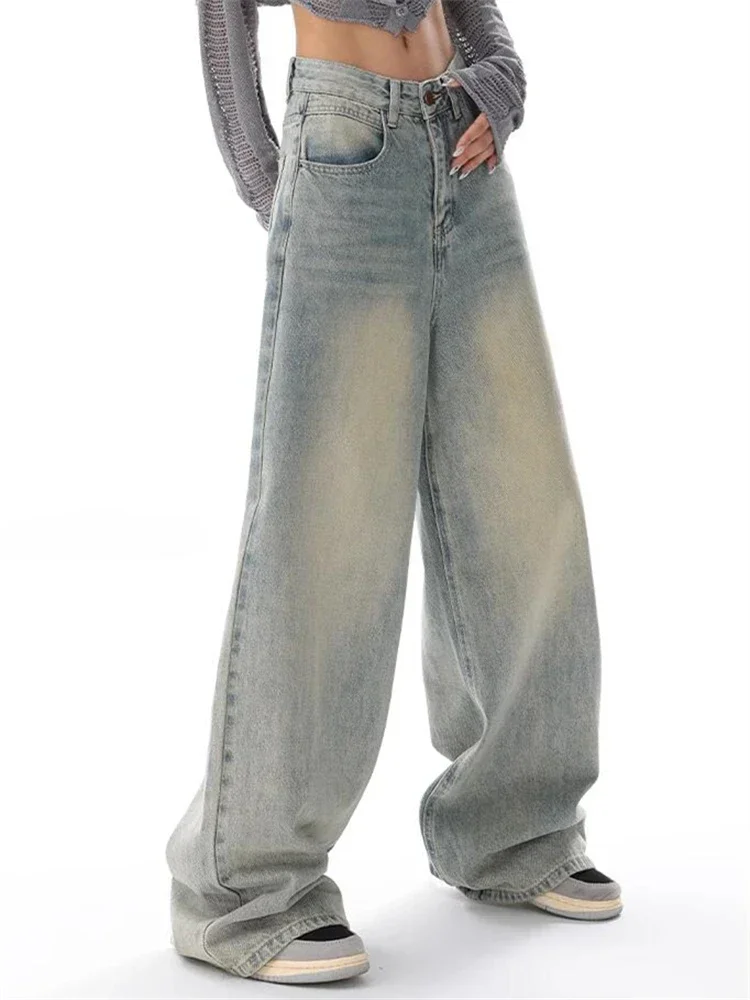 Vintage Casual High Waist High Street Style Light Blue Straight Jeans Pants Women's Wide Leg Baggy Y2K Denim Trouser
Vintage Casual High Waist High Street Style Light Blue Straight Jeans Pants Women's Wide Leg Baggy Y2K Denim Trouser