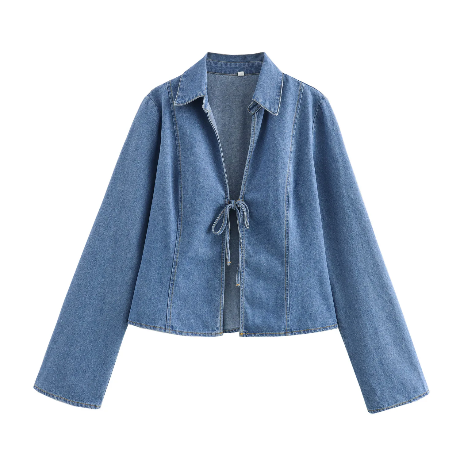 Women's Retro Casual Fashion Denim Jacket Bowknot Solid Color Lapel Long Sleeve Coat 2024 Summer Street Style Jacket
Women's Retro Casual Fashion Denim Jacket Bowknot Solid Color Lapel Long Sleeve Coat 2024 Summer Street Style Jacket