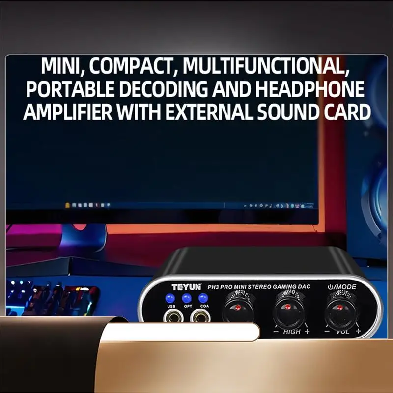 TEYUN профессиональная Hi-Fi игровая аудио звуковая карта PH7 PRO MINI DAC для PS4/PS5/Switch Gaming-N35R
TEYUN профессиональная Hi-Fi игровая аудио звуковая карта PH7 PRO MINI DAC для PS4/PS5/Switch Gaming-N35R