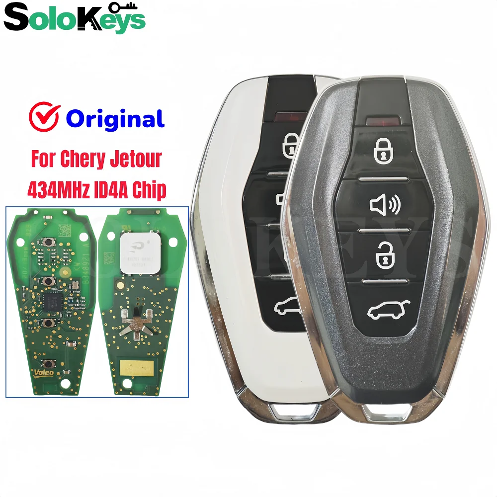 SOLOKEYS Original Smart Remote Key 434MHz FSK ID4A Chip For Chery Jetour X90 X70 X70S With Blade Grey And White Colo
SOLOKEYS Original Smart Remote Key 434MHz FSK ID4A Chip For Chery Jetour X90 X70 X70S With Blade Grey And White Colo
