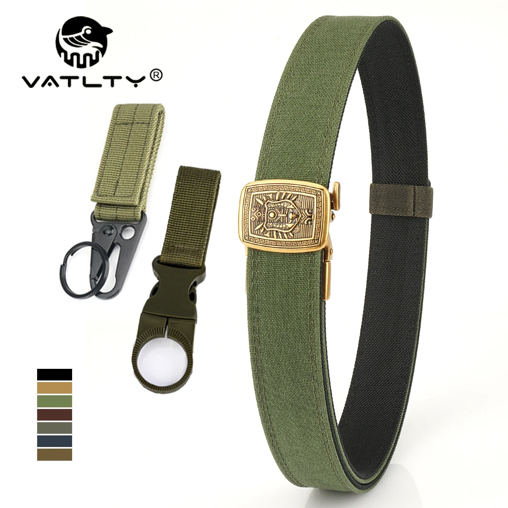 VATLTY Retro Rigid Tactical Belt for Men Zinc Alloy Automatic Buckle Quick Release Trousers Belt Genuine Nylon Duty Work Belt
VATLTY Retro Rigid Tactical Belt for Men Zinc Alloy Automatic Buckle Quick Release Trousers Belt Genuine Nylon Duty Work Belt