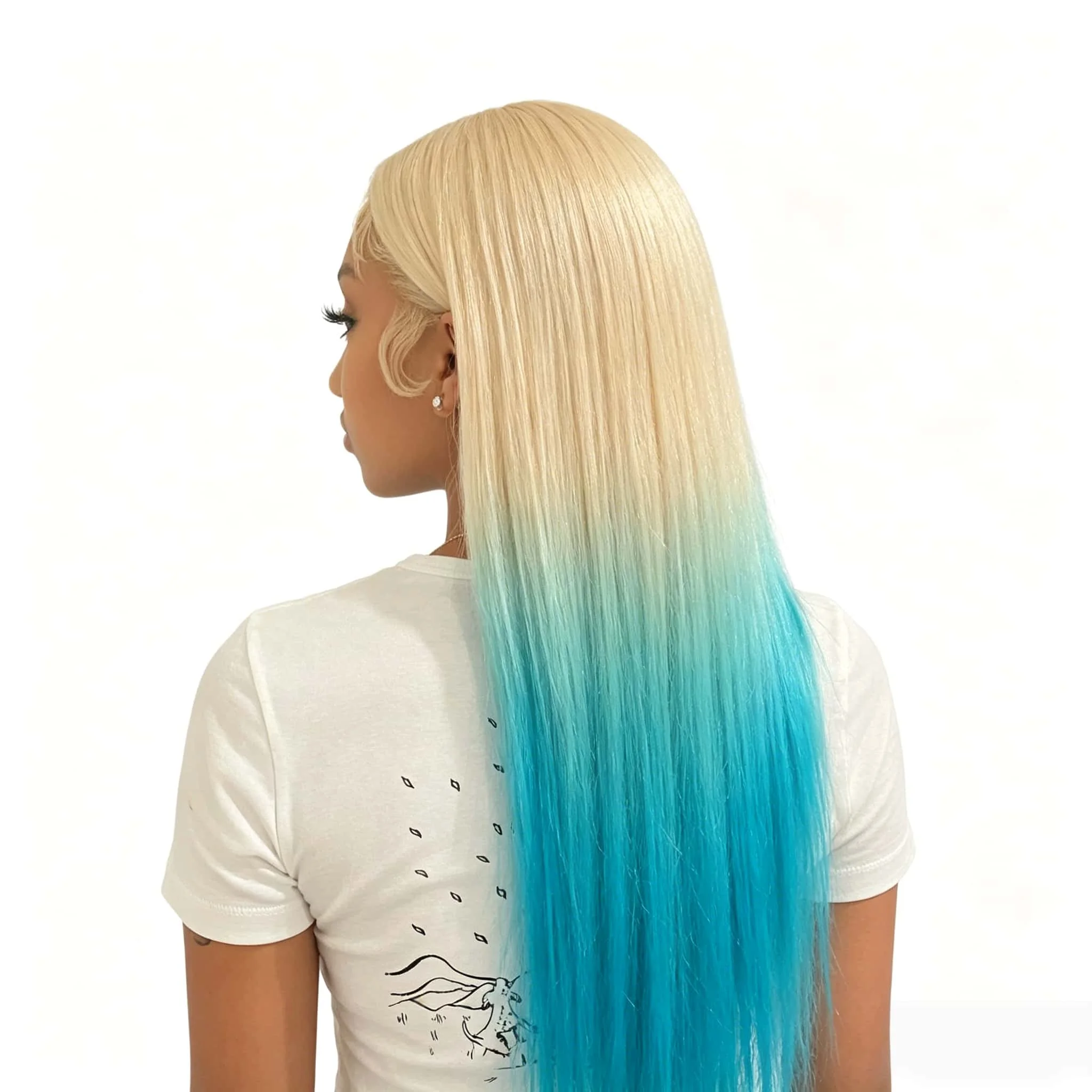 13x6 Straight Human Hair Wig Pre Plucked Blonde Ombre Blue Colored 13x4 Transparent Lace Frontal Wig 180% 250% Density For Women
13x6 Straight Human Hair Wig Pre Plucked Blonde Ombre Blue Colored 13x4 Transparent Lace Frontal Wig 180% 250% Density For Women