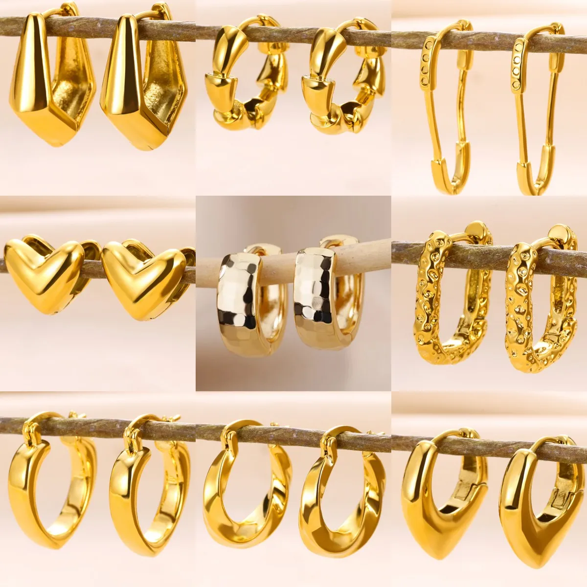 Stainless Steel Chunky Dome Drop Earrings Classic Gold Color Jewelry Trend Vintage Hoop Earring Collares Mujer Tendencia 2024
Stainless Steel Chunky Dome Drop Earrings Classic Gold Color Jewelry Trend Vintage Hoop Earring Collares Mujer Tendencia 2024