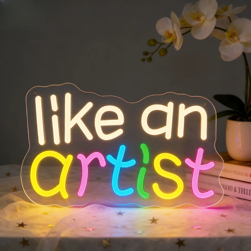 Like an Artist LED Neon Sign Multicolor Glow for Studio Bedroom Home Office Decor Inspirational Quote Wall Art Lighting Gift
Like an Artist LED Neon Sign Multicolor Glow for Studio Bedroom Home Office Decor Inspirational Quote Wall Art Lighting Gift