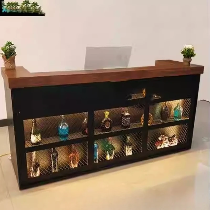 Metal wind cash register wrought iron bar Internet cafe BBQ restaurant Milk tea shop Reception counter
Metal wind cash register wrought iron bar Internet cafe BBQ restaurant Milk tea shop Reception counter