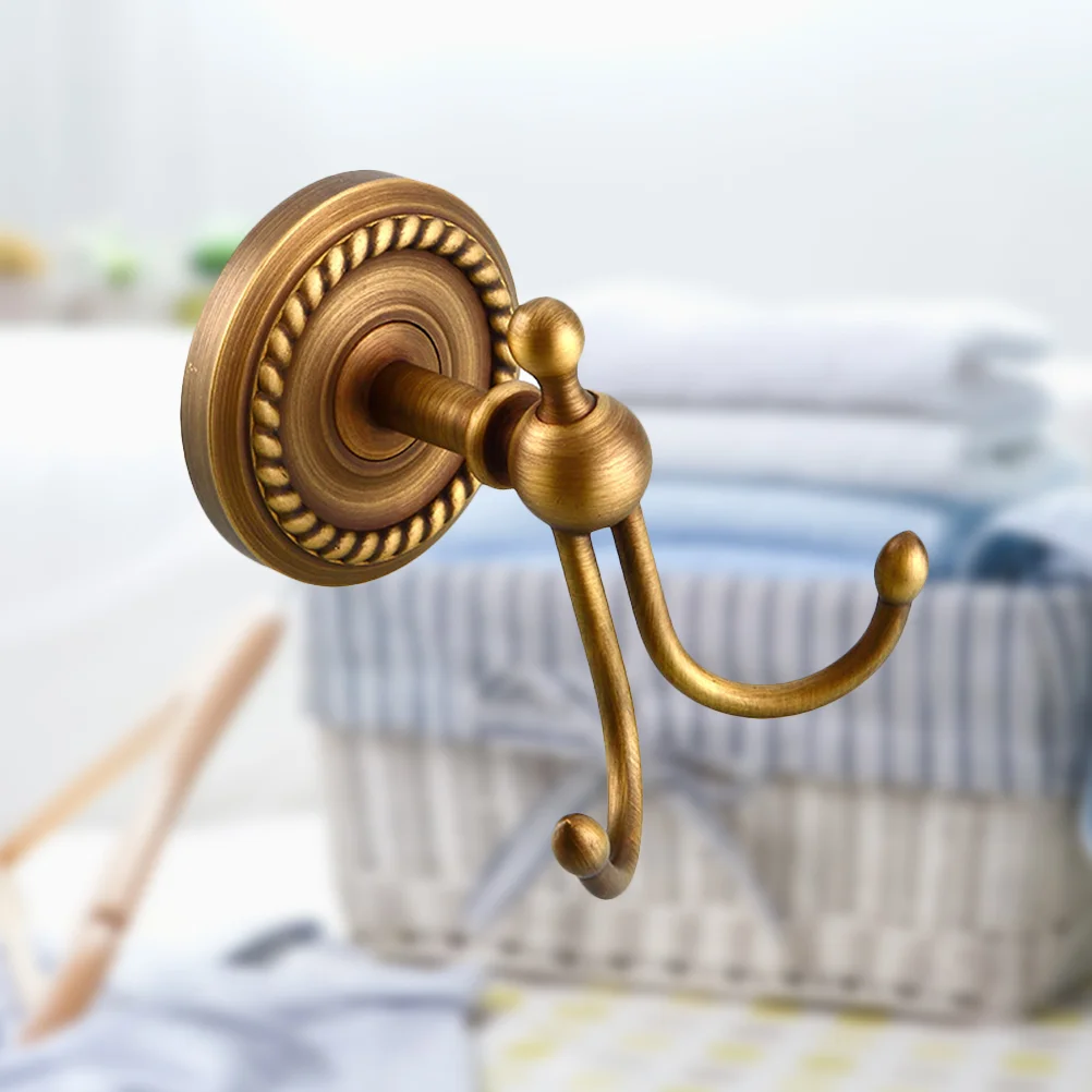 Retro European Style Wall-Mounted Hook Brass Double hooks for Coat Towel Robe Clothes Bathroom Bar
Retro European Style Wall-Mounted Hook Brass Double hooks for Coat Towel Robe Clothes Bathroom Bar