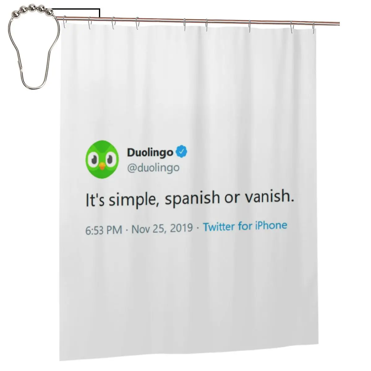 Evil Duolingo Owl Tweet Meme Shower Curtain Bathroom Polyester Waterproof Bath Curtains with Hooks
Evil Duolingo Owl Tweet Meme Shower Curtain Bathroom Polyester Waterproof Bath Curtains with Hooks