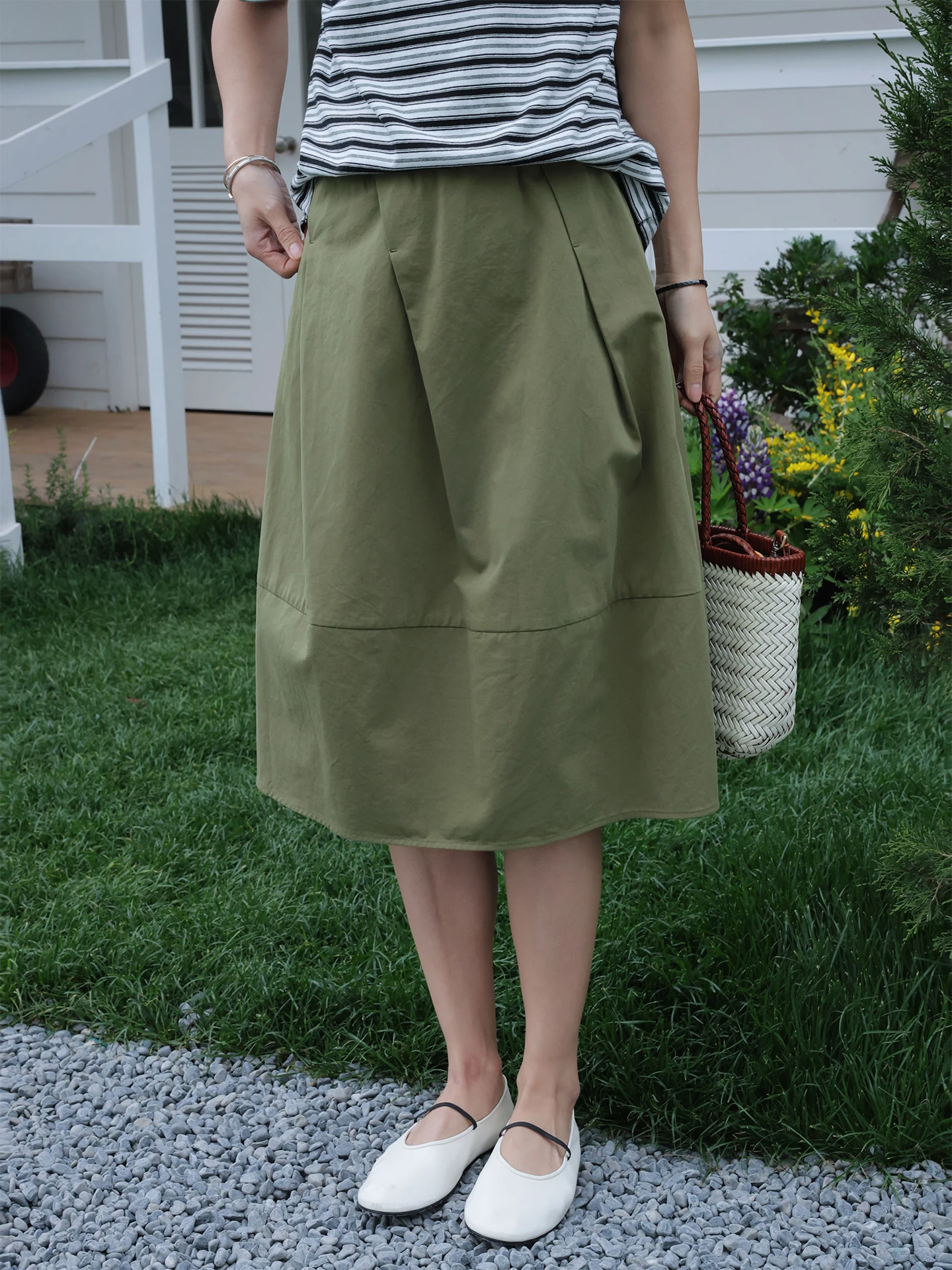 TT Spring Cotton A-Line Midi Skirt Women's Elastic Waist Pleated Flower Bud Skirt Casual Style City Commute
TT Spring Cotton A-Line Midi Skirt Women's Elastic Waist Pleated Flower Bud Skirt Casual Style City Commute