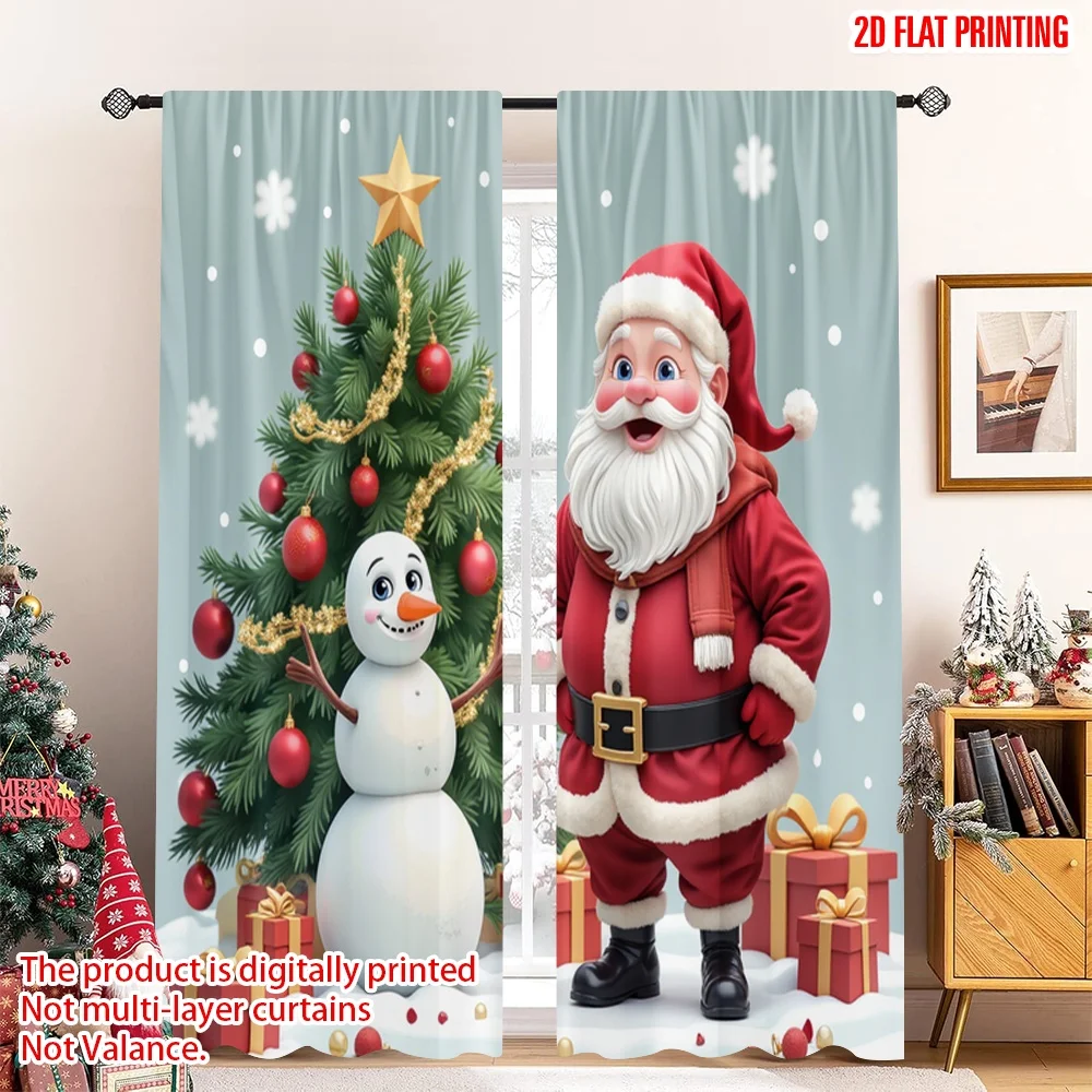 2pcs 2D flat printing Merry Christmas Popular Curtains Christmas Santa Snowman Tree Gifts Fabric Without Electricity Holiday
2pcs 2D flat printing Merry Christmas Popular Curtains Christmas Santa Snowman Tree Gifts Fabric Without Electricity Holiday
