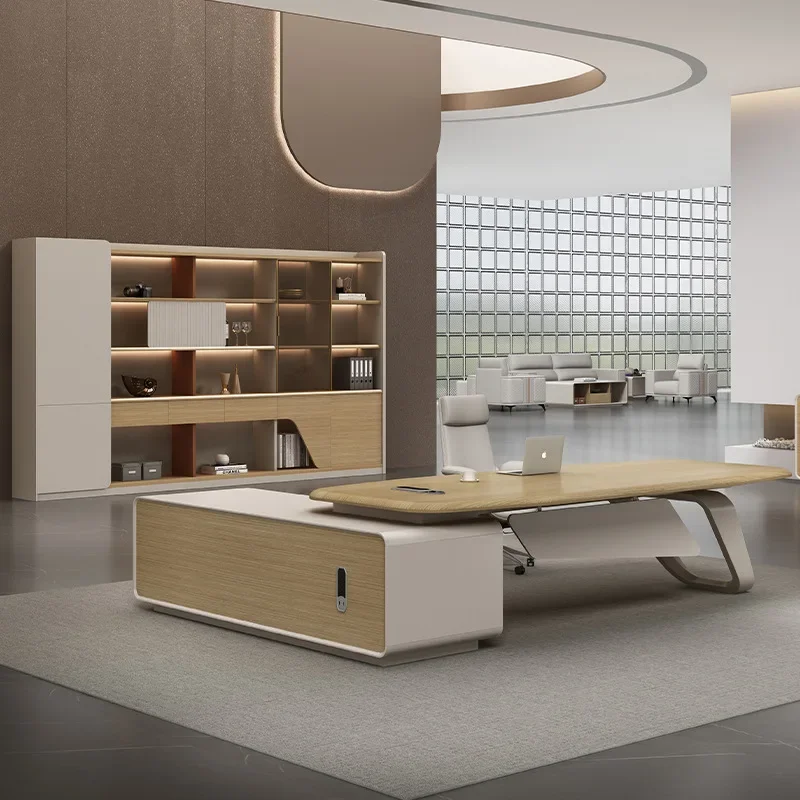 Boss Desk Modern Light Luxury General Manager Leadership Office President File Cabinet Large Class Desk and Chair Combination
Boss Desk Modern Light Luxury General Manager Leadership Office President File Cabinet Large Class Desk and Chair Combination
