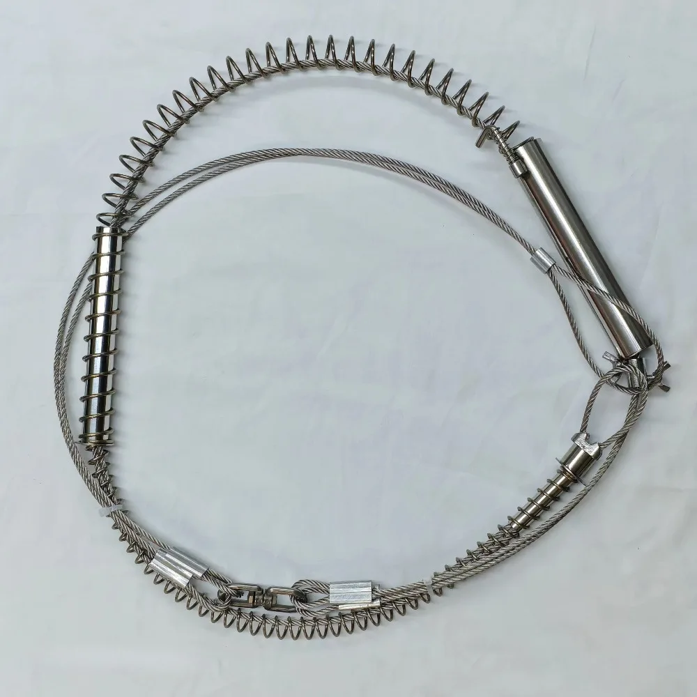 1PC Two Section Double Steel Wire Stronger Spring With Nuts Wire Rope Replacement Parts
