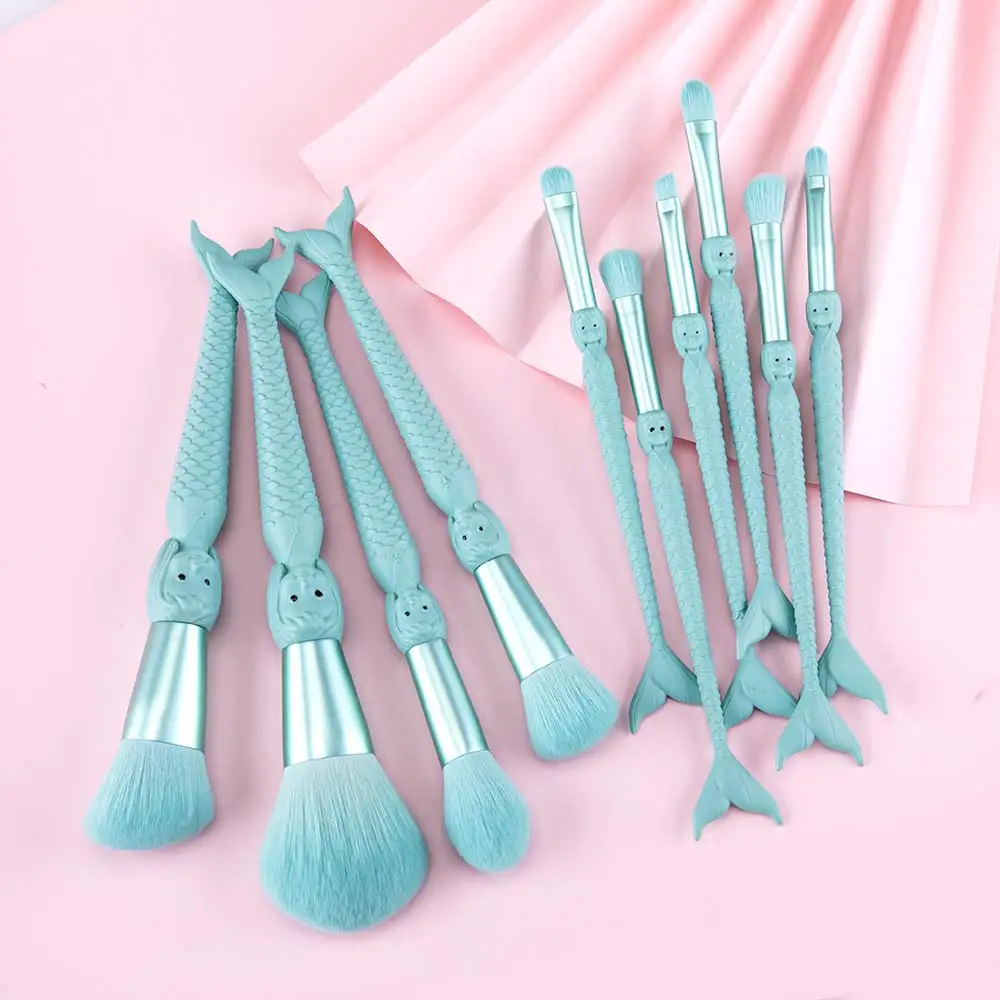 10 Pcs New Mermaid Makeup Brushes Set Powder Foundation Blush Blending Eye shadow Lip Cosmetic Beauty Make Up Brush Kits
10 Pcs New Mermaid Makeup Brushes Set Powder Foundation Blush Blending Eye shadow Lip Cosmetic Beauty Make Up Brush Kits