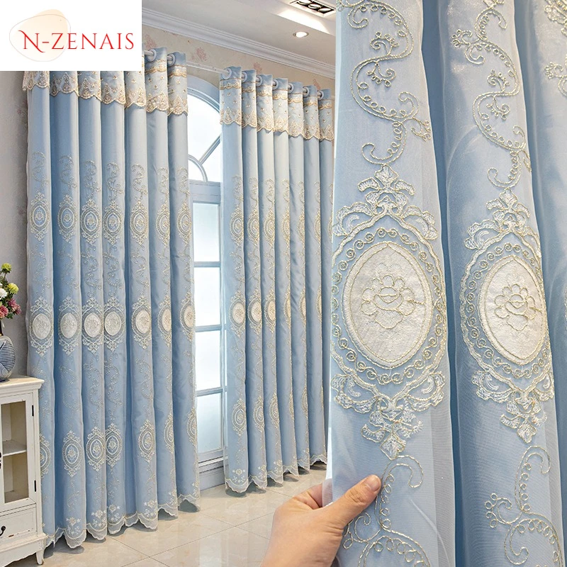 Fabric and Gauze Integrated Lace Embroidery Double Layer Full Blackout Luxury Curtains for Living Dining Room Bedroom Decor
Fabric and Gauze Integrated Lace Embroidery Double Layer Full Blackout Luxury Curtains for Living Dining Room Bedroom Decor