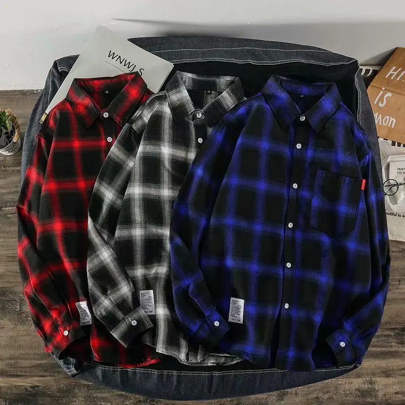 Men's Plaid Long Sve irt Spring Autumn Casual Loose Sle Student Couple Leisure Coat Trendy Chinese Fabric Blend
Men's Plaid Long Sve irt Spring Autumn Casual Loose Sle Student Couple Leisure Coat Trendy Chinese Fabric Blend