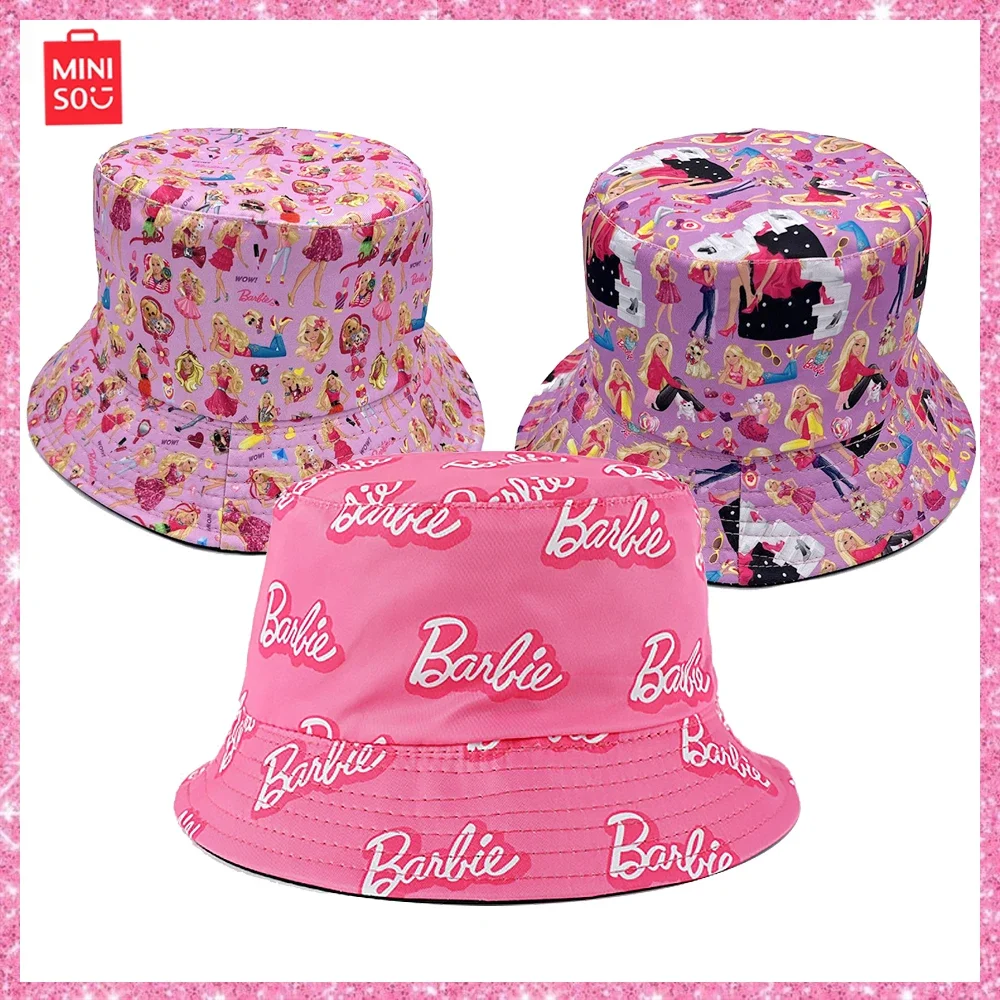 2024MINISO NewBarbie Pink Figures Printed Adult Fisherman Hat Casual Pot Hat Sun Protection and Sunshade Hat Fashion Women Hats
2024MINISO NewBarbie Pink Figures Printed Adult Fisherman Hat Casual Pot Hat Sun Protection and Sunshade Hat Fashion Women Hats