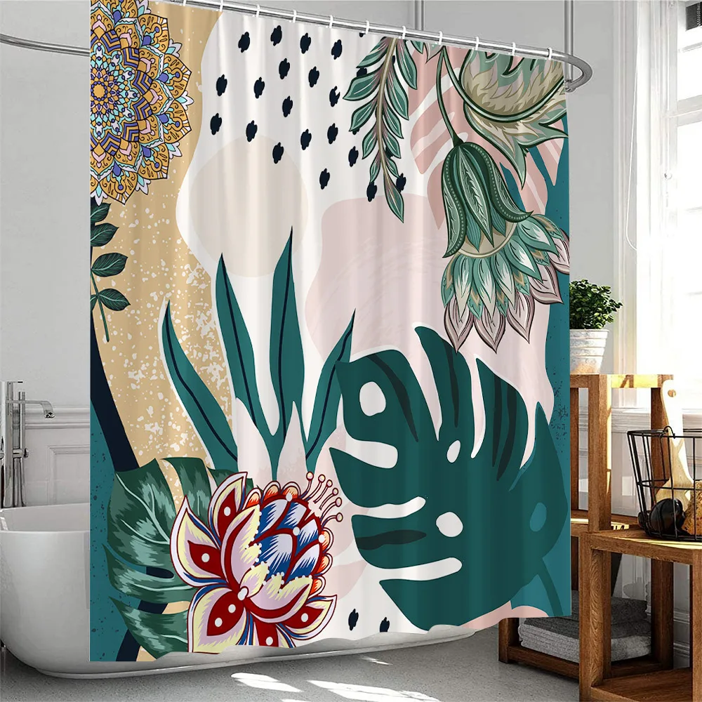 Boho Floral Shower Curtain Abstract Colorful Bohemian Flowers Tropical Leaves Polyester Bathroom Curtain Bathtub Home Decoration
Boho Floral Shower Curtain Abstract Colorful Bohemian Flowers Tropical Leaves Polyester Bathroom Curtain Bathtub Home Decoration
