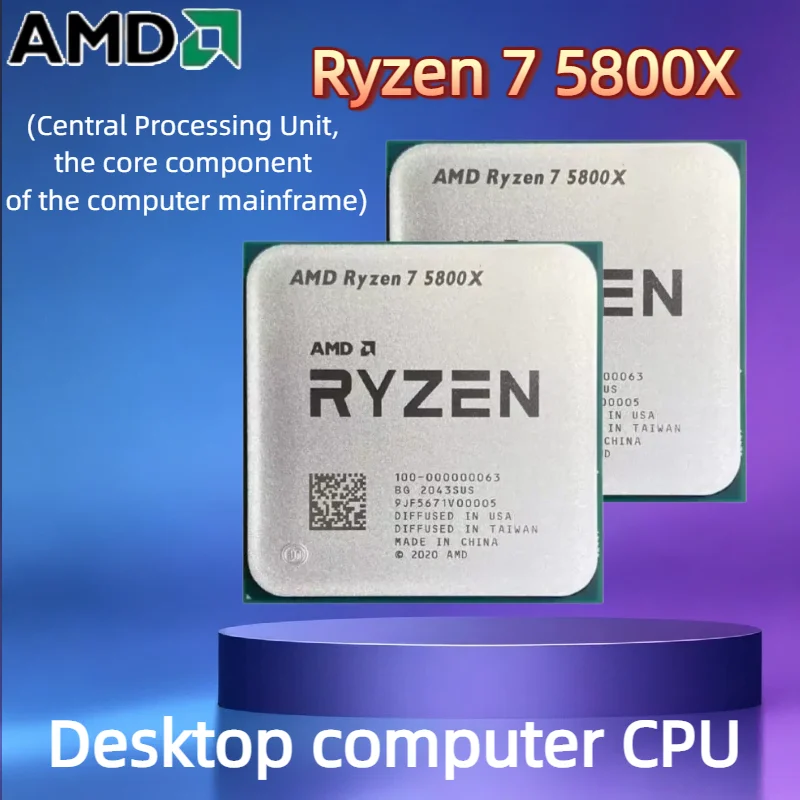 AMD Ryzen 7 5800X Desktop Processor 8-Cores 16-Threads 3.8 GHz Up to 4.7 GHz 7nm L3= 32 M 3200 MT/s DDR4 AM4 Socket CPU
AMD Ryzen 7 5800X Desktop Processor 8-Cores 16-Threads 3.8 GHz Up to 4.7 GHz 7nm L3= 32 M 3200 MT/s DDR4 AM4 Socket CPU