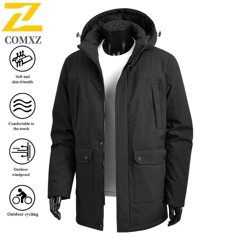 Winter Men's Hooded Windbreaker Windproof Thermal Coat Thickened Cotton Jacket Waterproof for suitable Hiking Camping Fishing
Winter Men's Hooded Windbreaker Windproof Thermal Coat Thickened Cotton Jacket Waterproof for suitable Hiking Camping Fishing