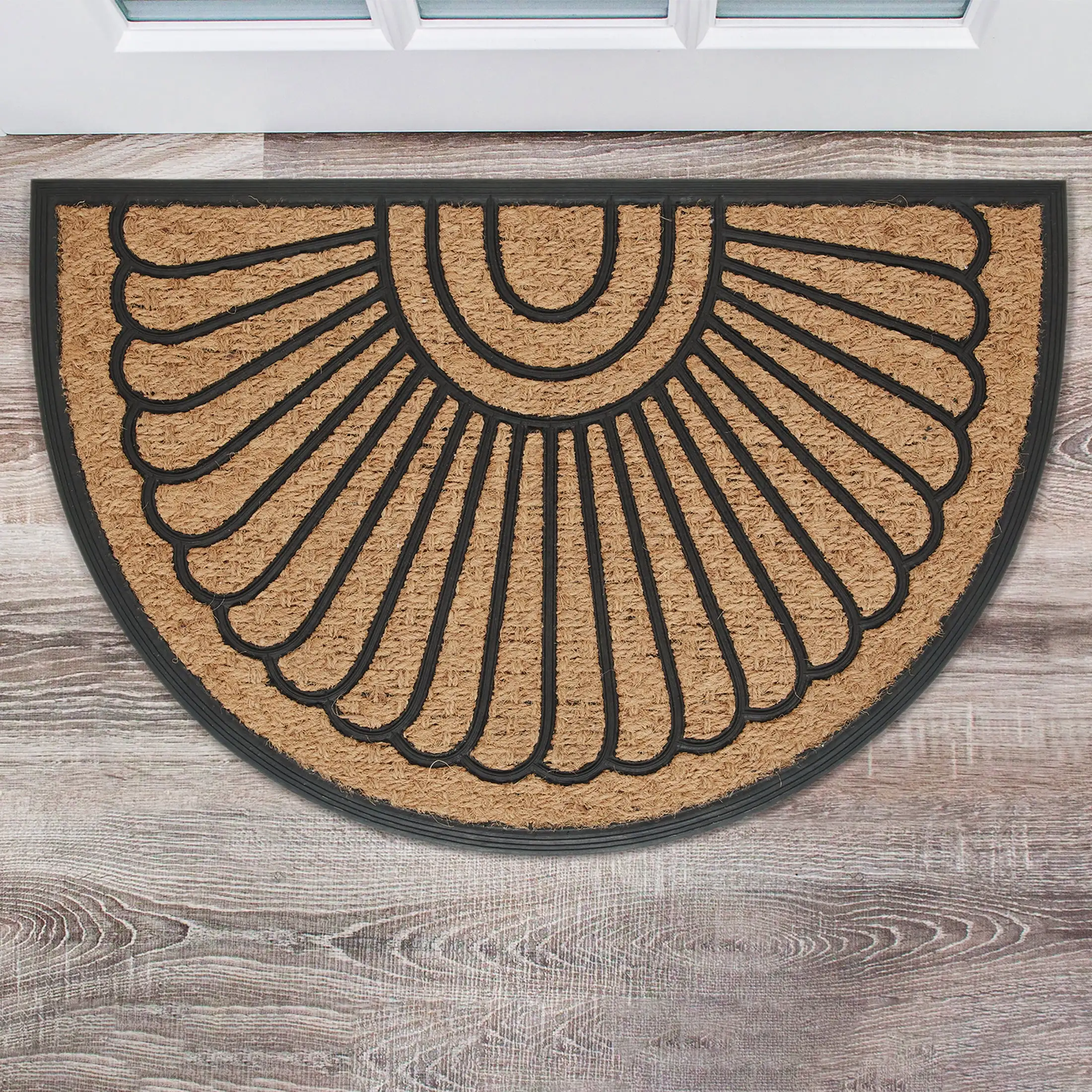 Кофе Sunburst и резиновый уличный коврик, 24 x 36 дюймов, полукруглый, кофейный
Кофе Sunburst и резиновый уличный коврик, 24 x 36 дюймов, полукруглый, кофейный