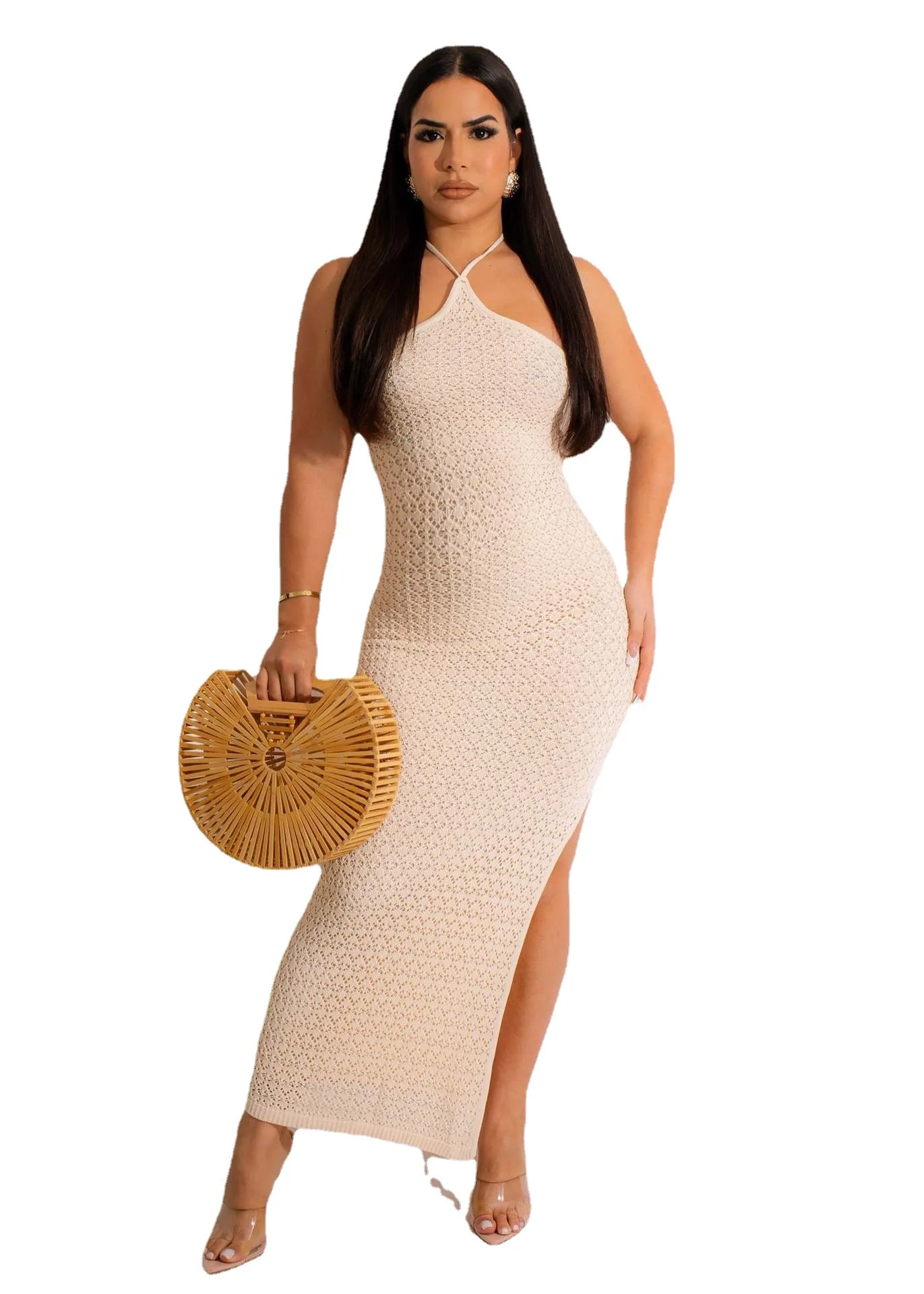 Straps Halter Hot Sexy Backless Summer Midi Dress for Women Club Party Dresses Ruched Chic Fashion Outfits Solid
Straps Halter Hot Sexy Backless Summer Midi Dress for Women Club Party Dresses Ruched Chic Fashion Outfits Solid
