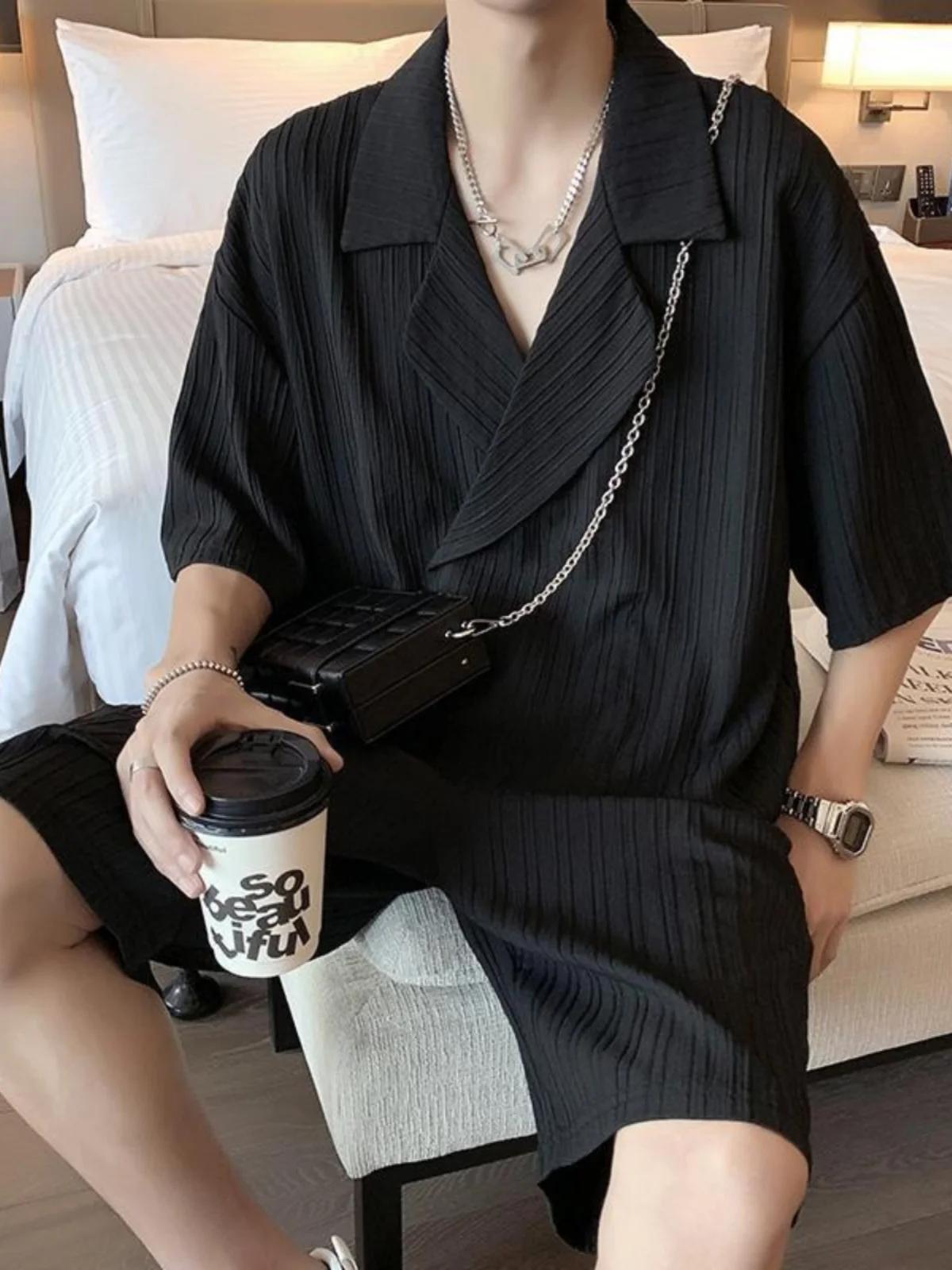 Large Size 300 Pou Summer Cuban Collar Casual Suit Set Men's orts irt Haome Loose Two-Piece Tagkita Youthwear
Large Size 300 Pou Summer Cuban Collar Casual Suit Set Men's orts irt Haome Loose Two-Piece Tagkita Youthwear