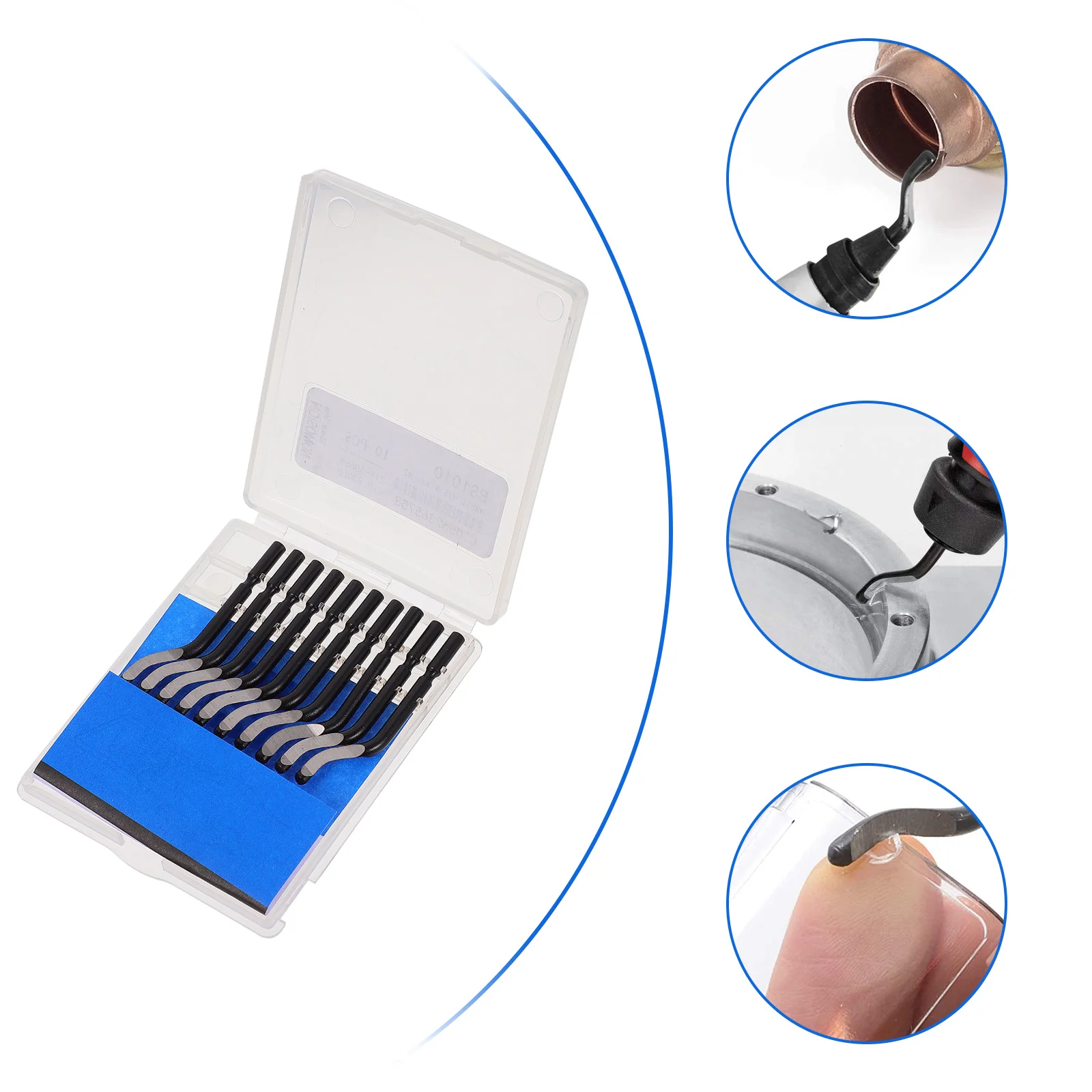 10 Pcs Deburring Stainless Steel Scraper Chamfering Tool Trimming Tool High Speed Refills Rotary Trimmer Black
10 Pcs Deburring Stainless Steel Scraper Chamfering Tool Trimming Tool High Speed Refills Rotary Trimmer Black