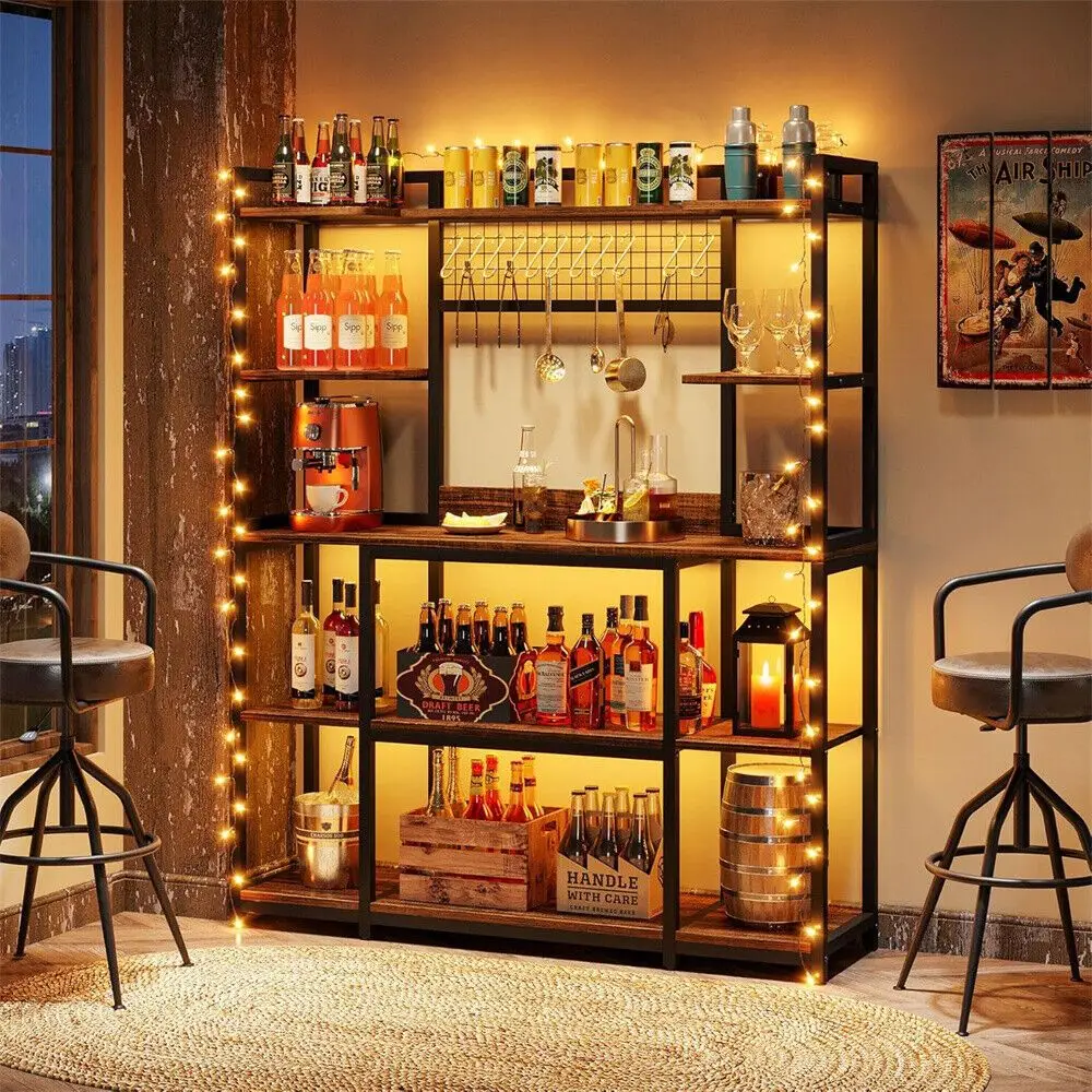 Rack 5 Tier Kitchen Rack w/ Shelves 6 Hangers for Home Organizers Storage
Rack 5 Tier Kitchen Rack w/ Shelves 6 Hangers for Home Organizers Storage