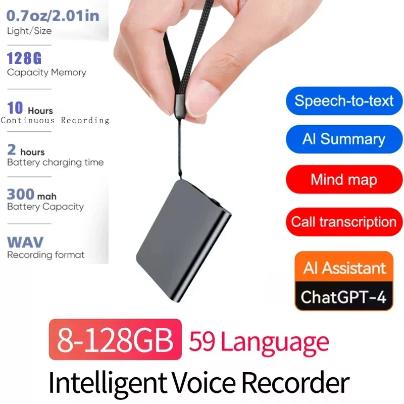 AI Recorder by Chat-GPT Intelligent Transcription & Translation Real Time Voice Recording Pen APP Controls Recorder 59 Languages
AI Recorder by Chat-GPT Intelligent Transcription & Translation Real Time Voice Recording Pen APP Controls Recorder 59 Languages