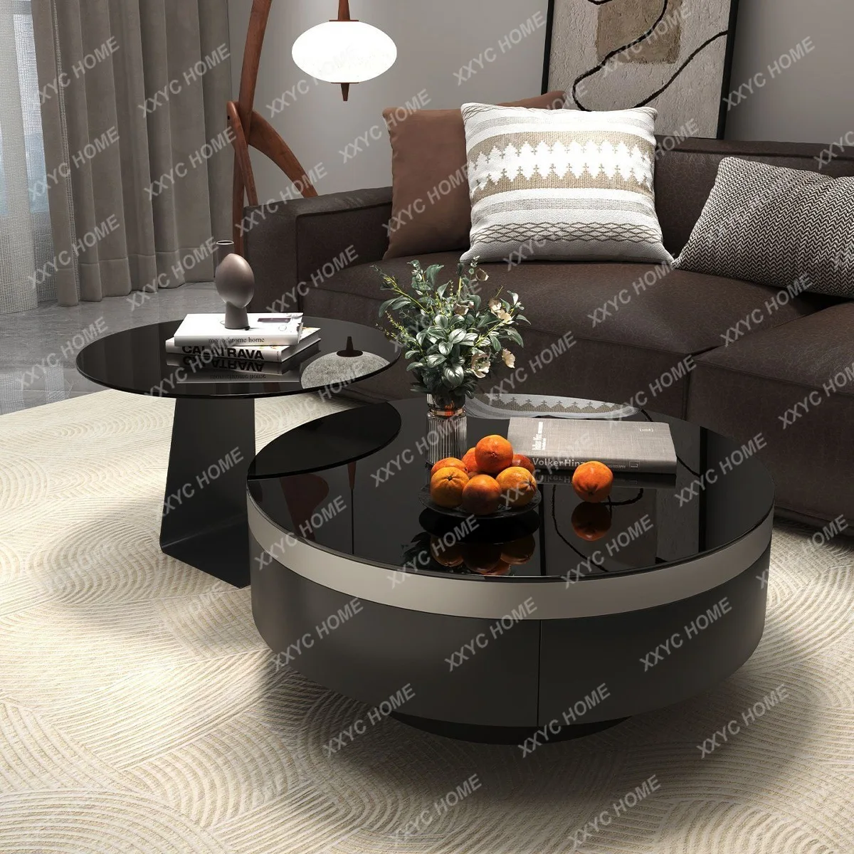 Llight luxury living room round combination coffee table simple high-end solid wood home combination small apartment
Llight luxury living room round combination coffee table simple high-end solid wood home combination small apartment