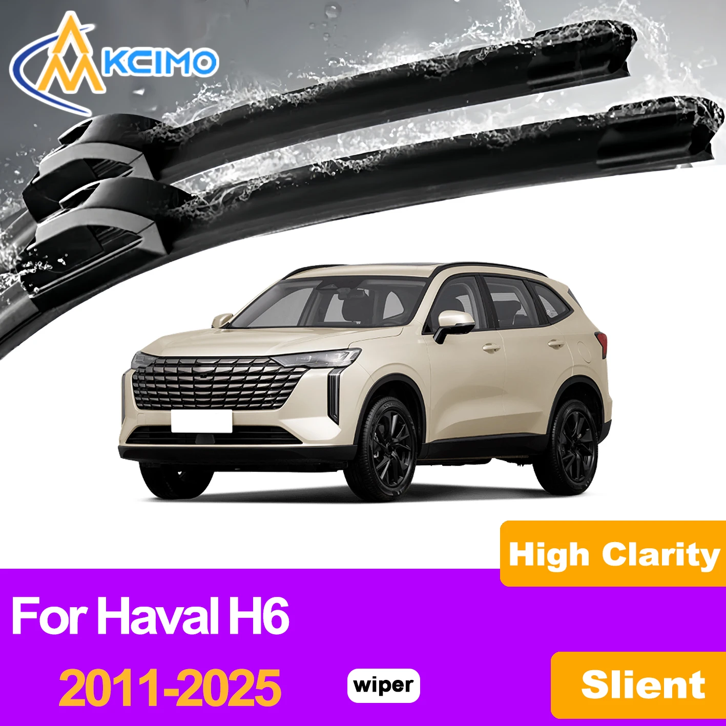 KCIMO 2PCS Front Windshield Wiper Blades For Haval H6 2011-2025, Premium All-Weather Wipers Smooth & Streak-Free
KCIMO 2PCS Front Windshield Wiper Blades For Haval H6 2011-2025, Premium All-Weather Wipers Smooth & Streak-Free