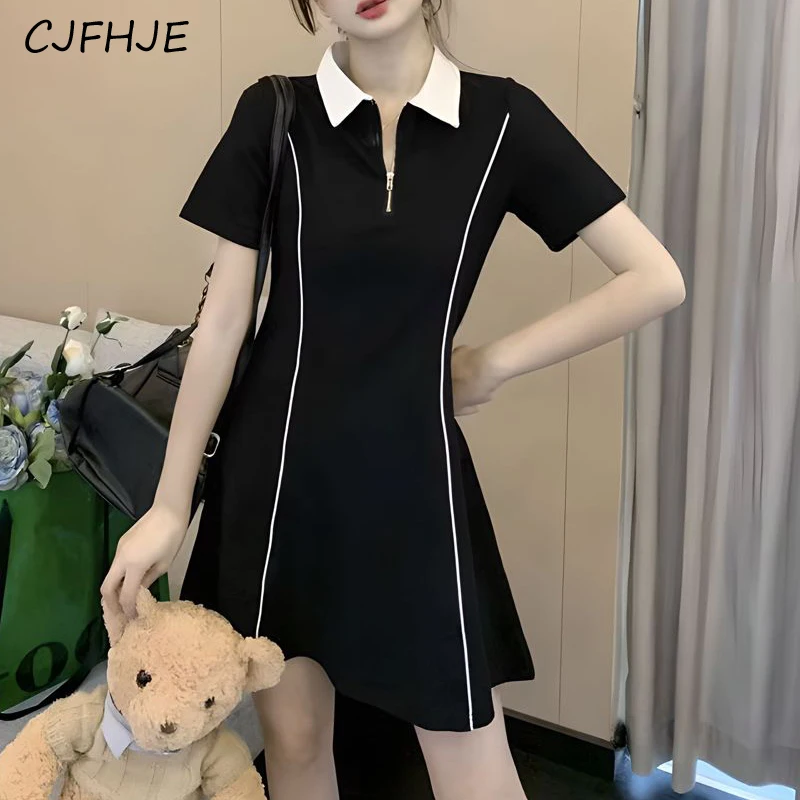 CJFHJE Women Trendy Contrast Color Polo Collar High Waist Midi Dress Summer Short Sleeve Slim Sweet Chic Y2K Streetwear Dresses
CJFHJE Women Trendy Contrast Color Polo Collar High Waist Midi Dress Summer Short Sleeve Slim Sweet Chic Y2K Streetwear Dresses