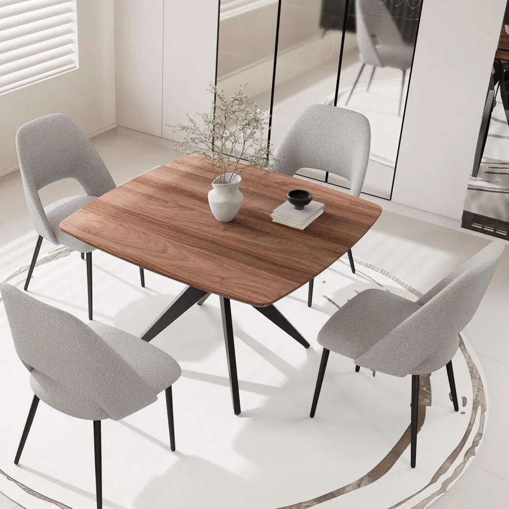 Rowill Square Dining Table for 4, 45.3" Mordern Wooden Kitchen Dinner Table with Heavy Duty Metal Pedestal Base, 1.18" Thick Top
Rowill Square Dining Table for 4, 45.3" Mordern Wooden Kitchen Dinner Table with Heavy Duty Metal Pedestal Base, 1.18" Thick Top