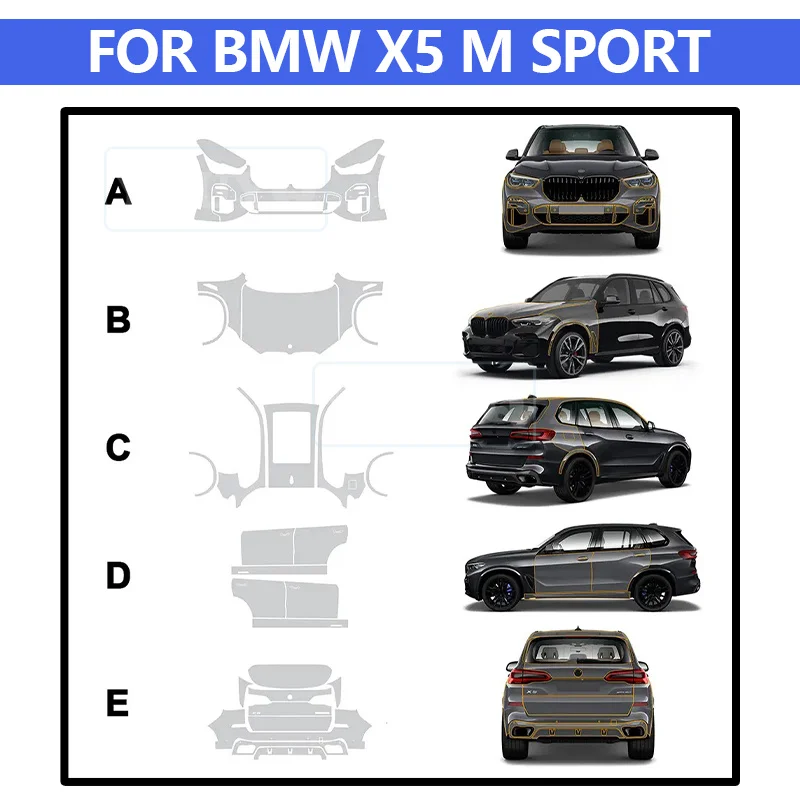 For BMW X5 G05 M SPORT 2019-2023 TPU Anti-collision Pre Cut Protection Trim Strip Car Engine Door Fender Rear Car Body Sticker
For BMW X5 G05 M SPORT 2019-2023 TPU Anti-collision Pre Cut Protection Trim Strip Car Engine Door Fender Rear Car Body Sticker
