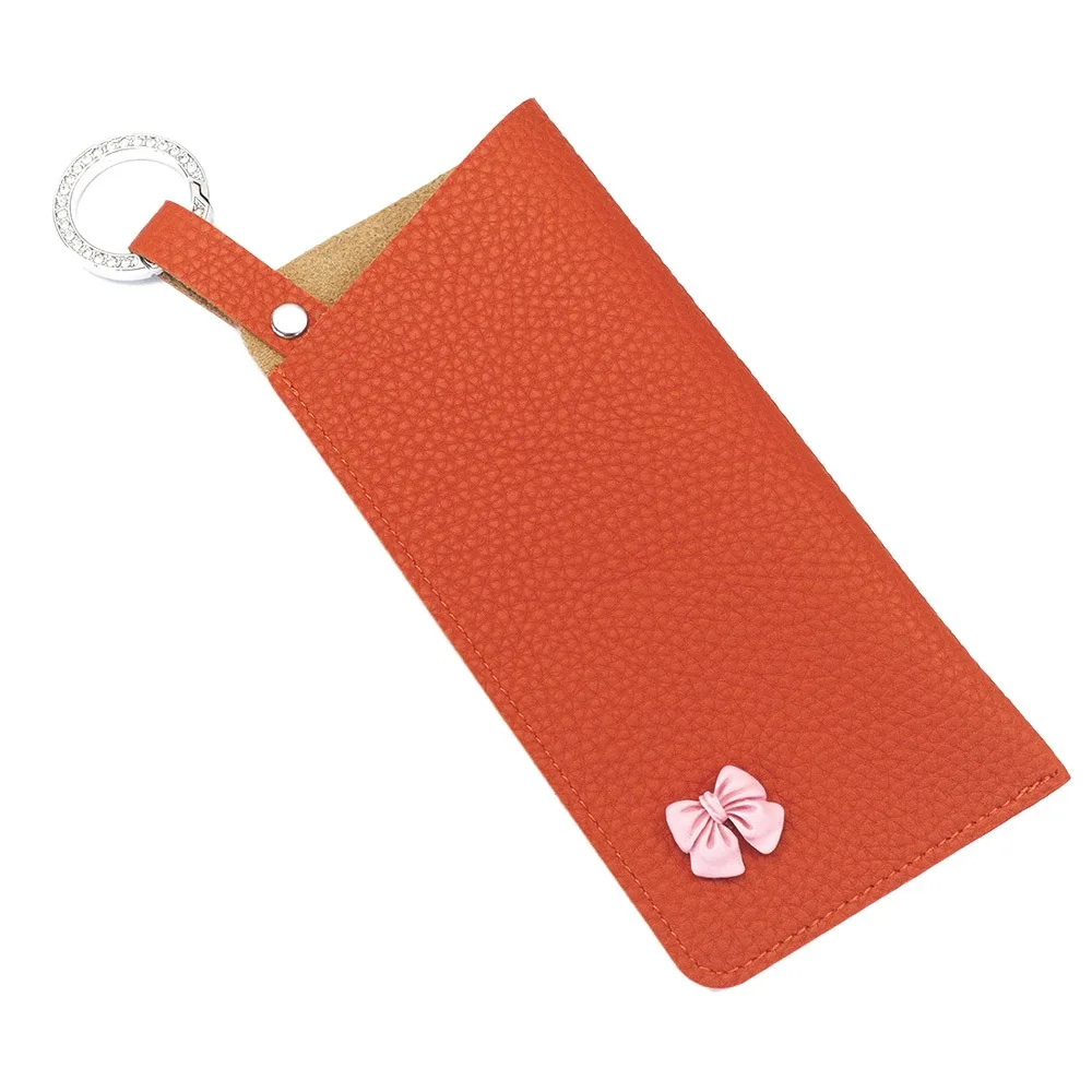 PU Leather Sunglasses Storage Bag with Keyring Solid Color Hanging Sunglasses Portable Durable SunGlasses Holder
PU Leather Sunglasses Storage Bag with Keyring Solid Color Hanging Sunglasses Portable Durable SunGlasses Holder