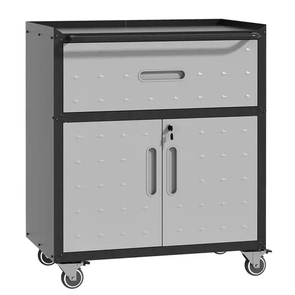 Sturdy and Durable Metal Tool Cabinet for Garage with Wheels - Mobile Heavy-Duty Storage Cabinet with
Sturdy and Durable Metal Tool Cabinet for Garage with Wheels - Mobile Heavy-Duty Storage Cabinet with