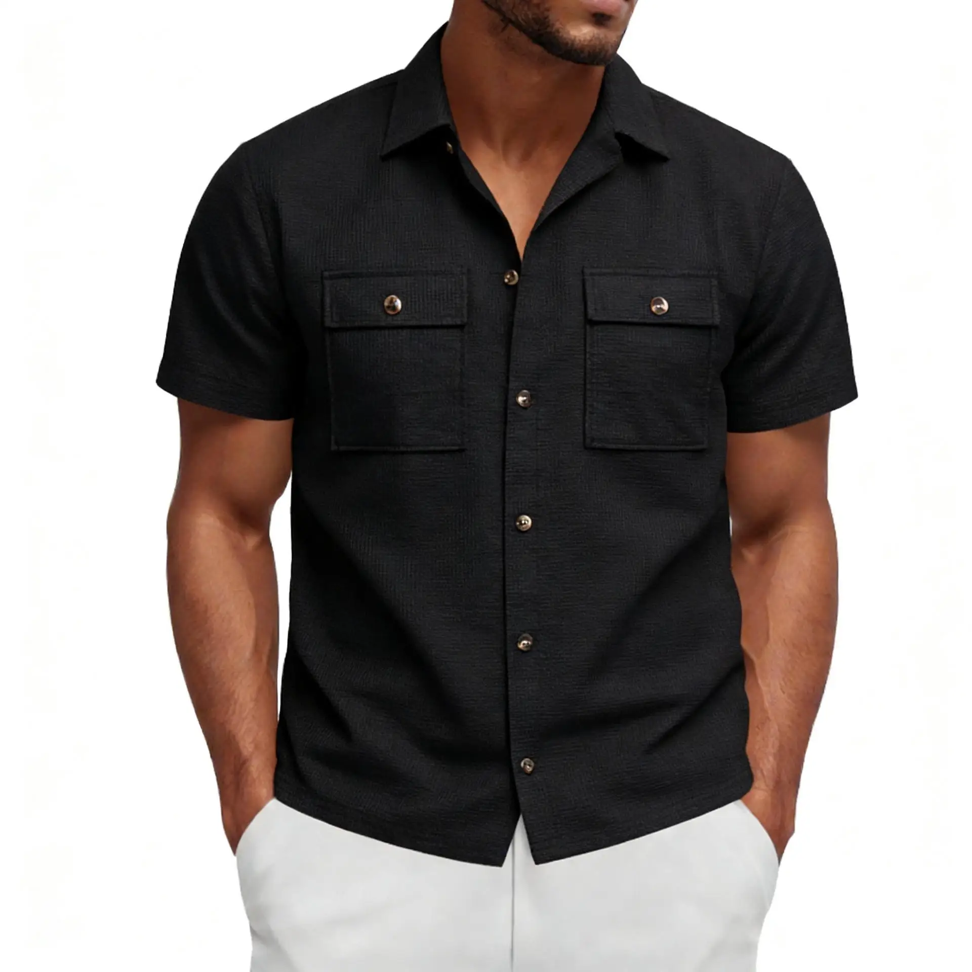Men's Trendy Short Sleeve Shirt Spring 2026 Waffle Pattern Regular Fit PU Leather Other Material Spring Collection XZ6
Men's Trendy Short Sleeve Shirt Spring 2026 Waffle Pattern Regular Fit PU Leather Other Material Spring Collection XZ6