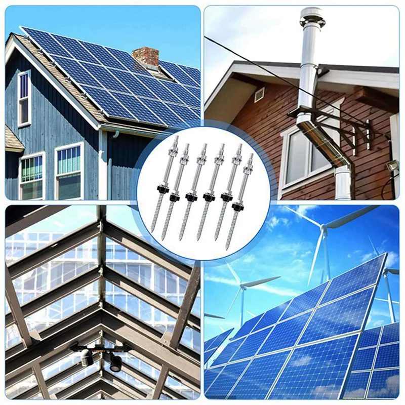 A88E-25Cm Solar Hanger Bolts Solar Panel Roof Mounting Screws M10 Solar PV Panel Mounting Bracket For Fixing Solar Panel 12Pc
A88E-25Cm Solar Hanger Bolts Solar Panel Roof Mounting Screws M10 Solar PV Panel Mounting Bracket For Fixing Solar Panel 12Pc