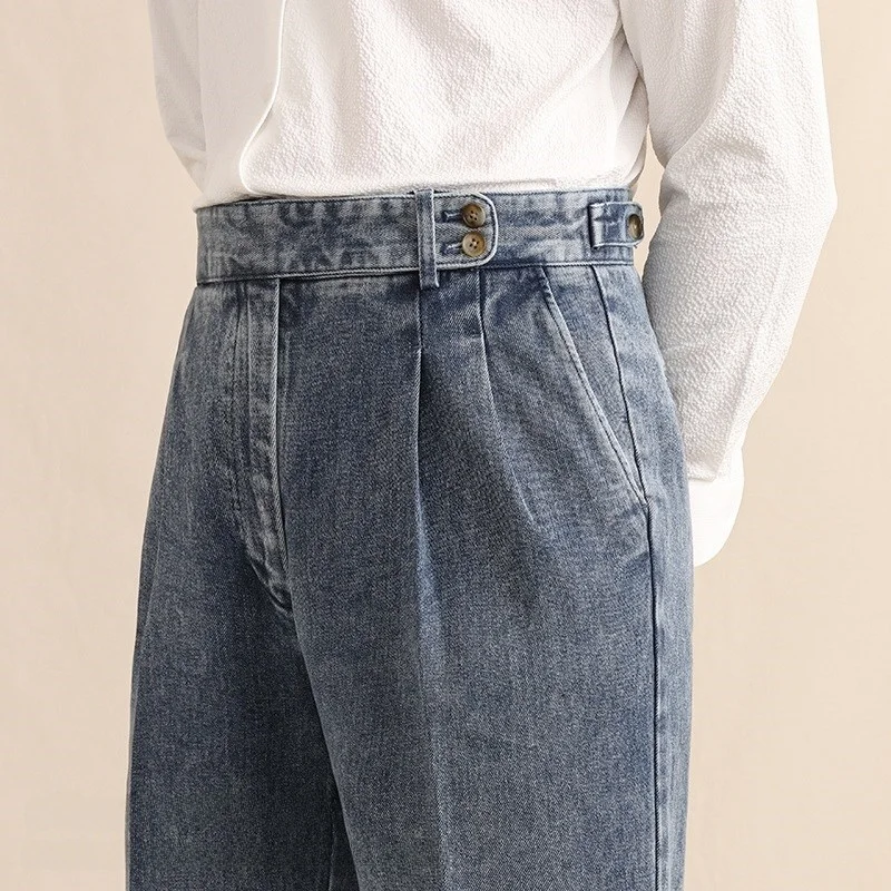 High Waist Straight Leg Men's Jeans Casual Busin Gentleman Autumn Winter Youth Trousers Breathable Stretchy Dstring Clo...
High Waist Straight Leg Men's Jeans Casual Busin Gentleman Autumn Winter Youth Trousers Breathable Stretchy Dstring Clo...