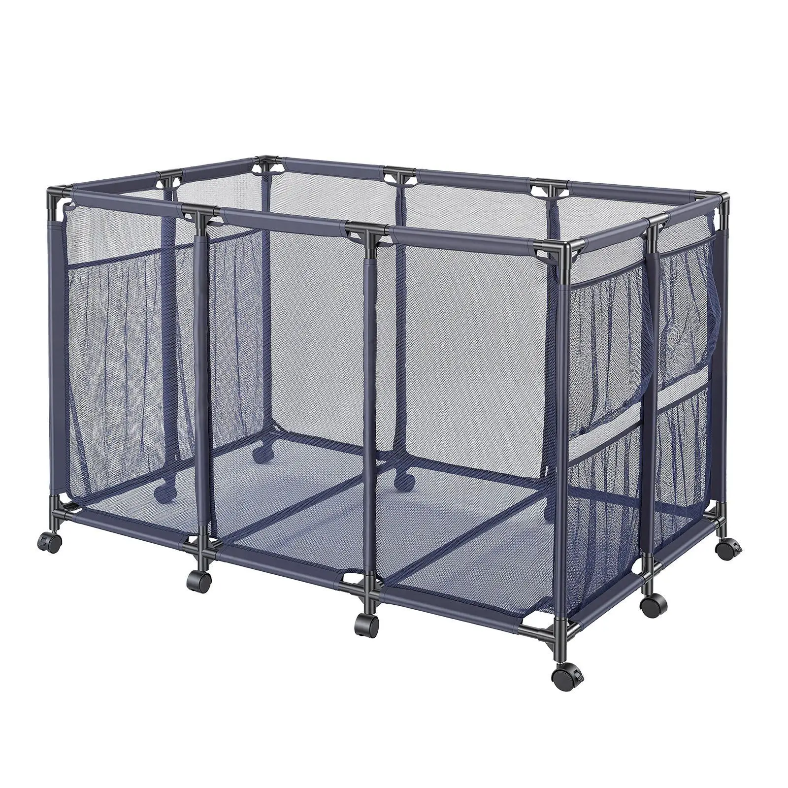 Pool Storage Bin, 48.8 x 32.7 x 32.7 in, Rolling Pool Float Storage Organizer with Side Pockets & Casters, Heavy Duty Metal
Pool Storage Bin, 48.8 x 32.7 x 32.7 in, Rolling Pool Float Storage Organizer with Side Pockets & Casters, Heavy Duty Metal