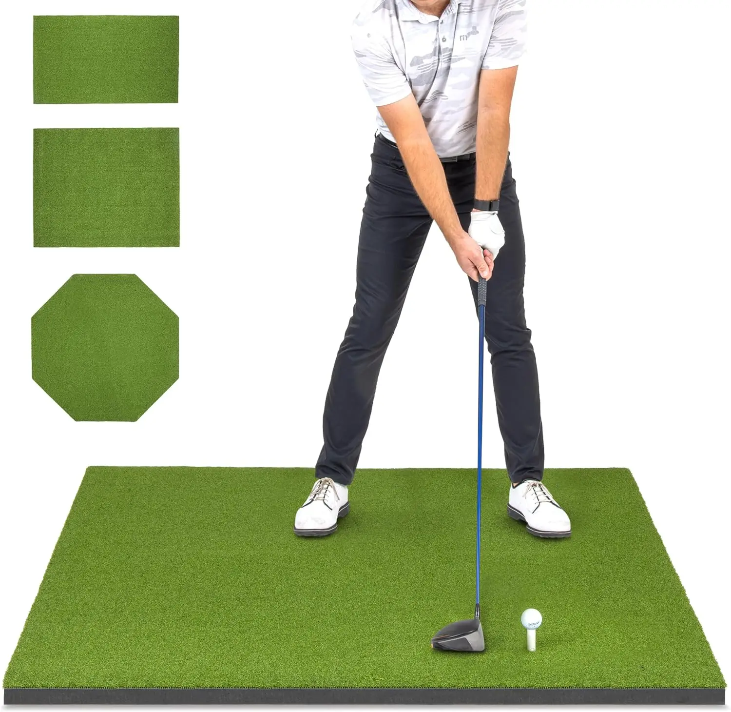 Golf Hitting Mat for Indoor Outdoor Practice, Heavy-Duty Turf Driving Range Mat with 3 Tees, Withstands 150K Shots, Choose Size
Golf Hitting Mat for Indoor Outdoor Practice, Heavy-Duty Turf Driving Range Mat with 3 Tees, Withstands 150K Shots, Choose Size