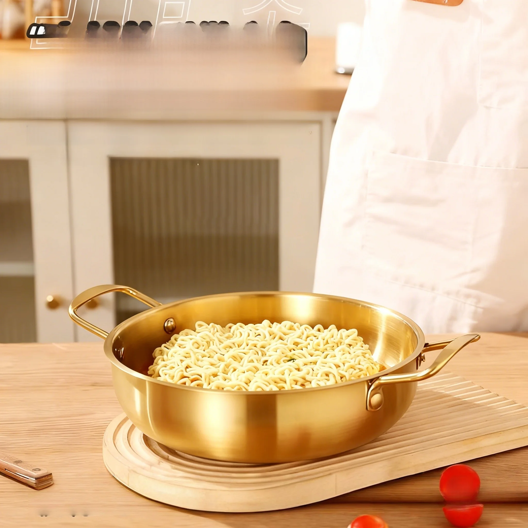 Korean Sle Stainl Steel Noodle Bowl with Double Ears for Mixed Rice And Vermicelli Large Golden Bowl with Lid for Home Use
Korean Sle Stainl Steel Noodle Bowl with Double Ears for Mixed Rice And Vermicelli Large Golden Bowl with Lid for Home Use