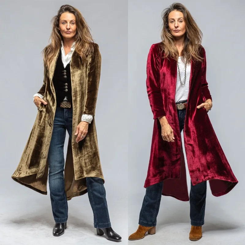Women's Spring and Autumn Tops Coats Trench Coats Cardigans Solid Colors Slits Velvet Retro Simple Loose Casual Niche Versatile
Women's Spring and Autumn Tops Coats Trench Coats Cardigans Solid Colors Slits Velvet Retro Simple Loose Casual Niche Versatile