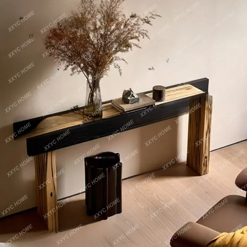 Medieval style solid wood table household living room entry table decoration table light luxury retro style
Medieval style solid wood table household living room entry table decoration table light luxury retro style